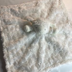 Blankets & Beyond Lovey Lamb Sheep Plush Fluffy Curly Security Blanket Square